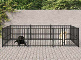 Outdoor Dog Kennel Steel 5.63 m 3124599