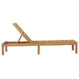 Sun Lounger Set of 2 Teak Solid Teak Wood 200cm long 3073206