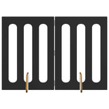 Folding Pet Fence 2 pcs Black Oak 100.5 x 38 x 70 cm 8005955