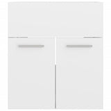 Bathroom Furniture Set High Gloss White Engineered Wood 3070862