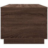 ZNTS Coffee Table with LED Lights Brown Oak 90x50x40 cm 839881