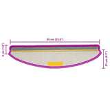 Stair Mats 15 pcs 65x21x4 cm Violet Half Round Large 133905