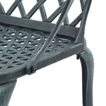 ZNTS Garden Chairs 2 pcs Green Cast Aluminium 4002802