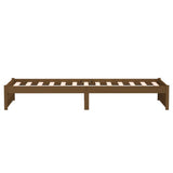 Bed Frame without Mattress Honey Brown Solid Wood 75x190 cm Small Single 814912