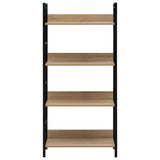 4-Layer Book Shelf Oak 60x27.6x124.5 cm Engineered Wood 288223