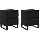 Bedside Cabinet 2 pcs Black Oak 40 x 35 x 50 cm Engineered Wood 882668