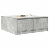 Coffee Table with Drawers Concrete Grey 100x100x40 cm 3328402