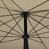Garden Parasol Taupe Polyester, Steel 200x130 cm Tiltable 315554