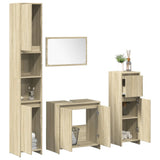 4 Piece Bathroom Furniture Set Sonoma Oak Engineered Wood 3324969