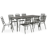 Dining Set Dark Grey E-coated and powder-coated steel Medium 46633