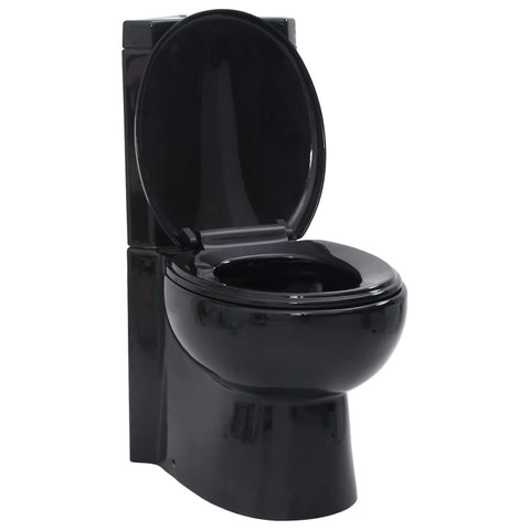 WC Ceramic Toilet Bathroom Corner Toilet Black 141134