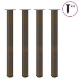 Bar Table Legs 4 pcs Natural Steel 110-112 cm Steel 4012483