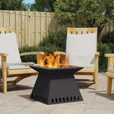 Fire Pit Black 48 x 48 x 40 cm Steel 858922