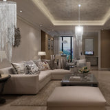 Chandelier Transparent Plastic 70 cm high, 26 cm wide 241118