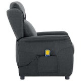 Massage Chair Dark Grey 93.5 x 67.5 x 101.5 cm Fabric 348350