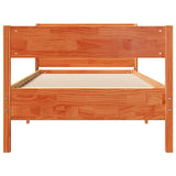 Bed Frame without Mattress Wax Brown 100x200 cm Solid Wood Pine 3306935