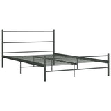 Bed Frame without Mattress Grey Metal 120x200 cm 284686