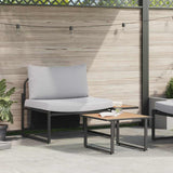 Garden Sofa Set 2 pcs Light grey Steel 42004141