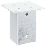 Post Bases Square 12 pcs Silver 81x81 mm Galvanised Steel 42000009
