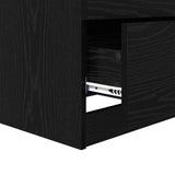 Bedside Cabinet 2 pcs Black Oak 45 x 39 x 50cm Engineered Wood 880509
