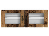 Wall Glass Cabinet PORTO Old Wood 80 x 31 x 40 cm 885303