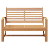 Garden Bench Natural 110 x 64 x 76.5 cm Solid teak wood 42006401