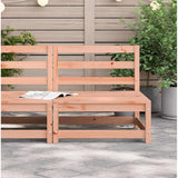 Garden Sofa Natural Wood Solid Douglas Wood 70x70x67 cm Modular 837919