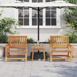 Relax Bench 2 pcs Brown Solid Acacia Wood 367826