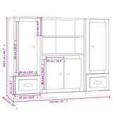 Highboards 3 pcs White Engineered Wood 3185311