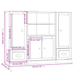Highboards 3 pcs Concrete Grey Engineered Wood 3185315