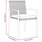 Garden Dining Set 9 pcs Black Powder-Coated Steel 3379253