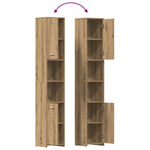 ZNTS 3 Piece Bathroom Furniture Set Artisan Oak Engineered Wood 3328562