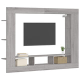 TV Cabinet Grey Sonoma 152x22x113 cm Engineered Wood 833728