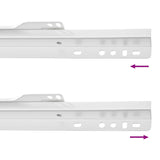 Drawer Slide 55 pcs White Steel 864658