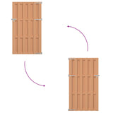 Garden Gate 100 x 180 cm WPC and Aluminium Brown 42039052