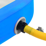 Inflatable Gymnastics Mat with Pump 200x200x15 cm PVC Blue 92698