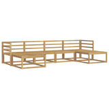 Outdoor Sofa Set 6 pcs White Solid Acacia Wood 3386813