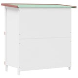 170835 Outdoor Rabbit Hutch 4 Doors Brown Wood