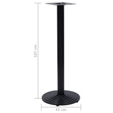Bistro Table Leg Black 43x107 cm Cast Iron 325427