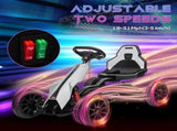 12V Electric Go Kart for Kids, Ride-On Racing Go Kart with Forward Reversing, Rechargeable Battery, T3398P348371
