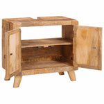 Bathroom Cabinet Brown Solid Mango wood and Engineered wood 4104563