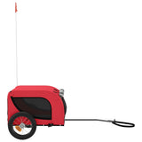 Pet Bike Trailer Red and Black Oxford Fabric and Iron 93992