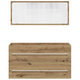 2 Piece Bathroom Furniture Set Artisan Oak Engineered Wood 856389