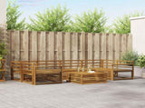 Outdoor Sofa Set 7 pcs Natural Solid Acacia Wood 3373109