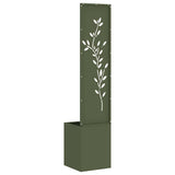 Garden Privacy Screen Floral Olive green 32 x 32 x 150 cm 876409