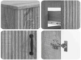 3 Piece Bathroom Cabinet Set HOORN Grey Sonoma Engineered Wood 3417798