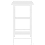 Computer Desk White 80x40x72 cm MDF and Metal 20555