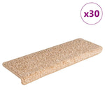 ZNTS Stair Mats 30 pcs 65x21x4 cm Gold 3365834