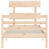 Bed Frame without Mattress Single Solid Wood 3195056