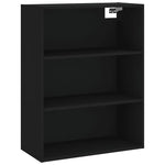 Highboard Black 69.5x34x180 cm Engineered Wood 3190014